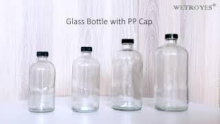 Boston Round Glass Juice Bottle - Xuzhou Troy