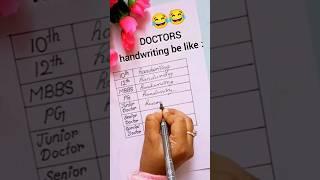 Doctors handwriting | funny  | #neet #funny #viral #shorts