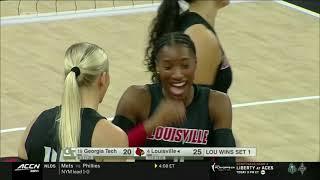 Highlights: No. 4 Louisville Volleyball vs. No. 19 Georgia Tech