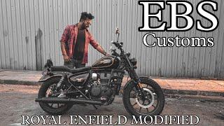 Royal Enfield Meteor Modified | Bigger tank | Bobber style | Ebs Customs | Mumbai