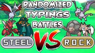 We Catch Randomized Pokemon Based On Typing Then We Battle! Steel VS  Rock!