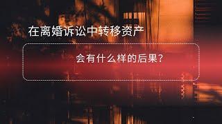 在离婚诉讼中转移资产会有什么样的后果？