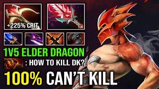 100% CAN'T KILL Giant Fire Elder Dragon 1K GPM Crazy Splash Attack 1v5 Dragon Knight Dota 2