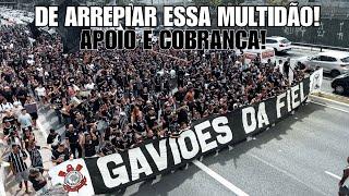 INVASÃO da TORCIDA DO CORINTHIANS! GAVIÕES INVADE AVENIDA com APOIO e COBRANÇA | Timão 1x1 Juventude