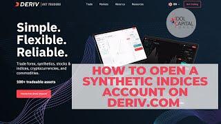 How to open synthetic indices account on Deriv | DMT5 real account