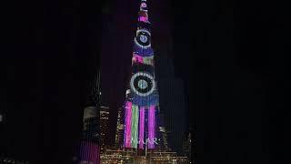 Бурдж Халифа в Дубае в стиле диско  ОАЭ  Burj Khalifa in Dubai in disco style  UAE  #shorts