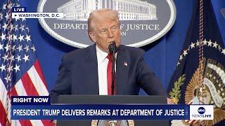 LIVE: Pres. Trump delivers remarks at Department of Justice