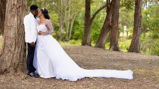 Bride and groom emotional reception entrance