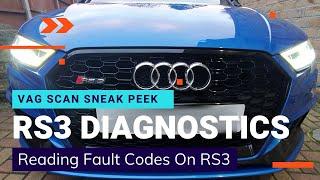 VDubDiag - Audi RS3 Fault Codes Using Mobile Phone Bluetooth OBD2 Car Diagnostic Scanner - VAG VW