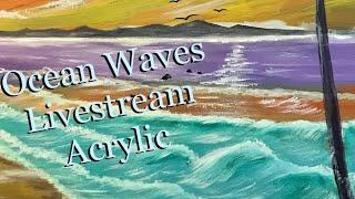 Richard Krejci  is live! Black canvas Ocean waves