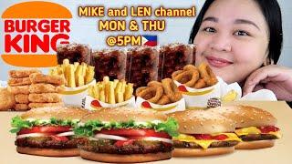 BURGER KING MUKBANG PHILIPPINES | Whopper, Cheeseburger, Chicken Nuggets, Thick Fries