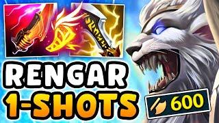 RENGAR ONE SHOTS ARE BACK!!! (NEW 600 AD BUILD, 17 KILLS)