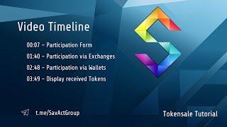 SavAct Tokensale Tutorial - English