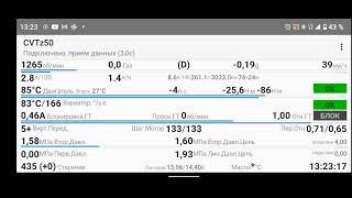 мониторинг вариатора в течение 50 км