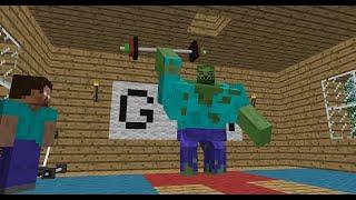 Monster School: Bodybuilding - Minecraft Animation