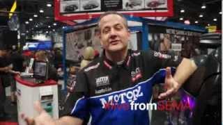 Chris Duke visits the Covercraft booth at the 2013 SEMA show