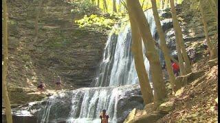 Beautiful weather brings visitors to Hamilton's waterfalls