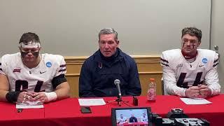 Duquesne HC Jerry Schmitt, LB Gianni Rizzo, C Michael Dorundo speak after loss to Youngstown State