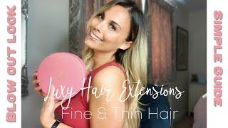 Clip in Luxy Hair Extensions | Fine & Thin hair | at home blow out style - LAZY EDITION