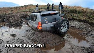 GREEN LANING UK - Toyota Land Cruiser Prado 150 - Proper Bogged !! Greenlaning. #winchedout