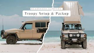 How to Set Up and Pack Up Your Headspace Campers LC78 Troop Carrier Roof Conversion