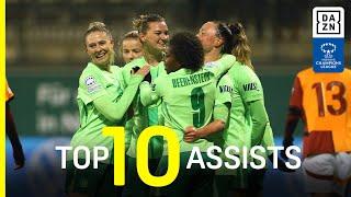 DAZN's Top 10 Assists From Matchday 4 Of The 2024-25 UEFA Women's Champions League