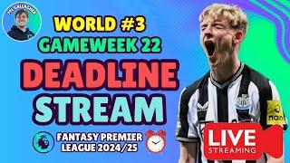 FPL GW22 DEADLINE LIVE STREAM   CAPTAINCY? TEAM LEAKS? Fantasy Premier League 2024/25