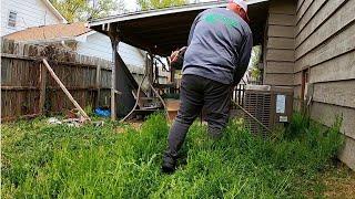 BACKYARD HASN'T BEEN MOWED ALL YEAR - Start To Finish Lawn Care Video