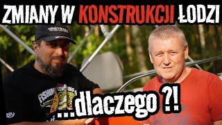 ZMIANA konstrukcyjna ŁODZI! Po co Wojtek podniósł PAWĘŻ? CENA łódki wędkarskiej z daszkiem bimini.