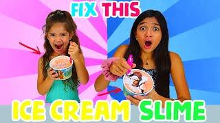 FIX THIS ICE CREAM SLIME CHALLENGE! WE PRANKED OUR MOM AGAIN!