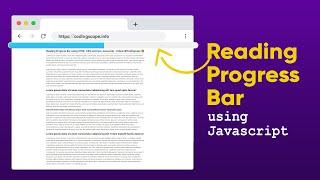 Reading Progress Bar using Javascript  - Codingscape