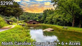 North Carolina Log Cabins For Sale | $299k | Pond | Stream | North Carolina Real Estate For Sale