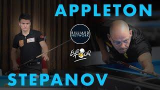 Darren APPLETON vs Konstantin STEPANOV | EUROTOUR - ITALY OPEN - 9 Ball | Commentary by Ralph Eckert