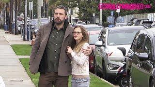 Ben Affleck & Jennifer Garner Arrive To Church Separately With Their Kids For Sunday Worship Service