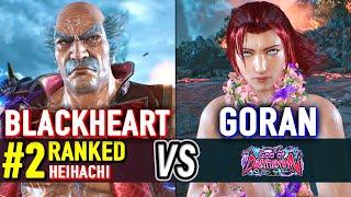 T8  BLACKHEART (#2 Ranked Heihachi) vs GORAN (Jun)  Tekken 8 High Level Gameplay