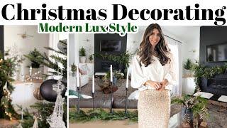 NEW 2023 Christmas Decorating / Modern Lux Christmas / Christmas Mantel & Living Room Decor