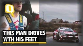 The Quint: Driver Races With Feet After Losing Both Arms in an Accident