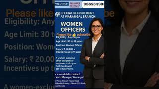Telangana Jobs notification Warangal any graduate 20k with incentive