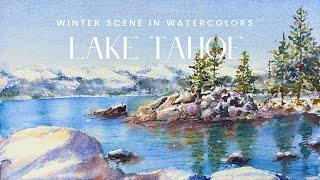 ️ Snow in Watercolor: Creating a Captivating Winter Landscape | Step by Step Guide