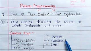 Python Transfer Statements | break, continue and pass