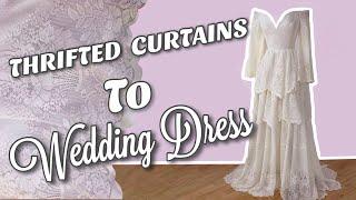 I Turned Vintage Curtains into a Wedding Gown?!