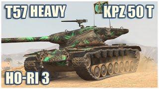 T57 Heavy, Kpz 50 t & Ho-Ri Type III • WoT Blitz Gameplay