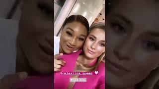Miss Universe 2014 Candidates Diana Harkusha and Queen  Celestine