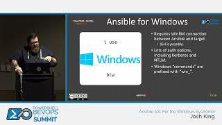 Ansible 101: For the Windows SysAdmin by Josh King