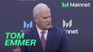 US Congressman Tom Emmer with Blockchain Association's Kristin Smith