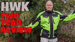 Two year review of HWK’s motorcycle riding coat and pants.