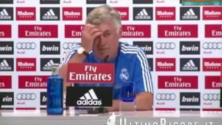 Ancelotti in conferenza non capisce la domanda