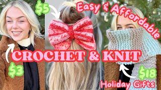 EASY DIY crochet & knit gifts for beginners - Quick, Easy & Affordable *all UNDER $20!!*