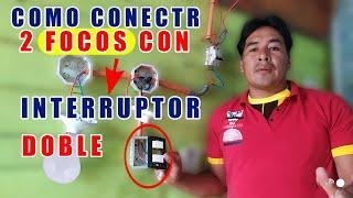 Cómo conectar dos focos con interruptor doble