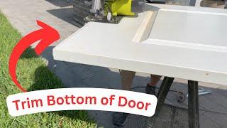 Trim Bottom of a Door with Circular Saw | How to Cut or Shorten Interior Doors that Rubs Floor